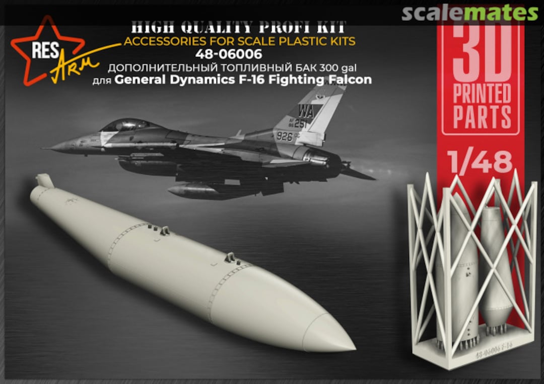 Boxart F-16 Fighting Falcon - 300 Gal Auxiliary Fuel Tank 48-060006 RESArm