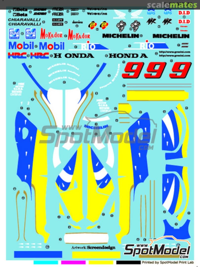 Boxart Honda NSR500 Honda Gresini Team sponsored by Mobil #9 PLB2-932668 Print Lab Decals