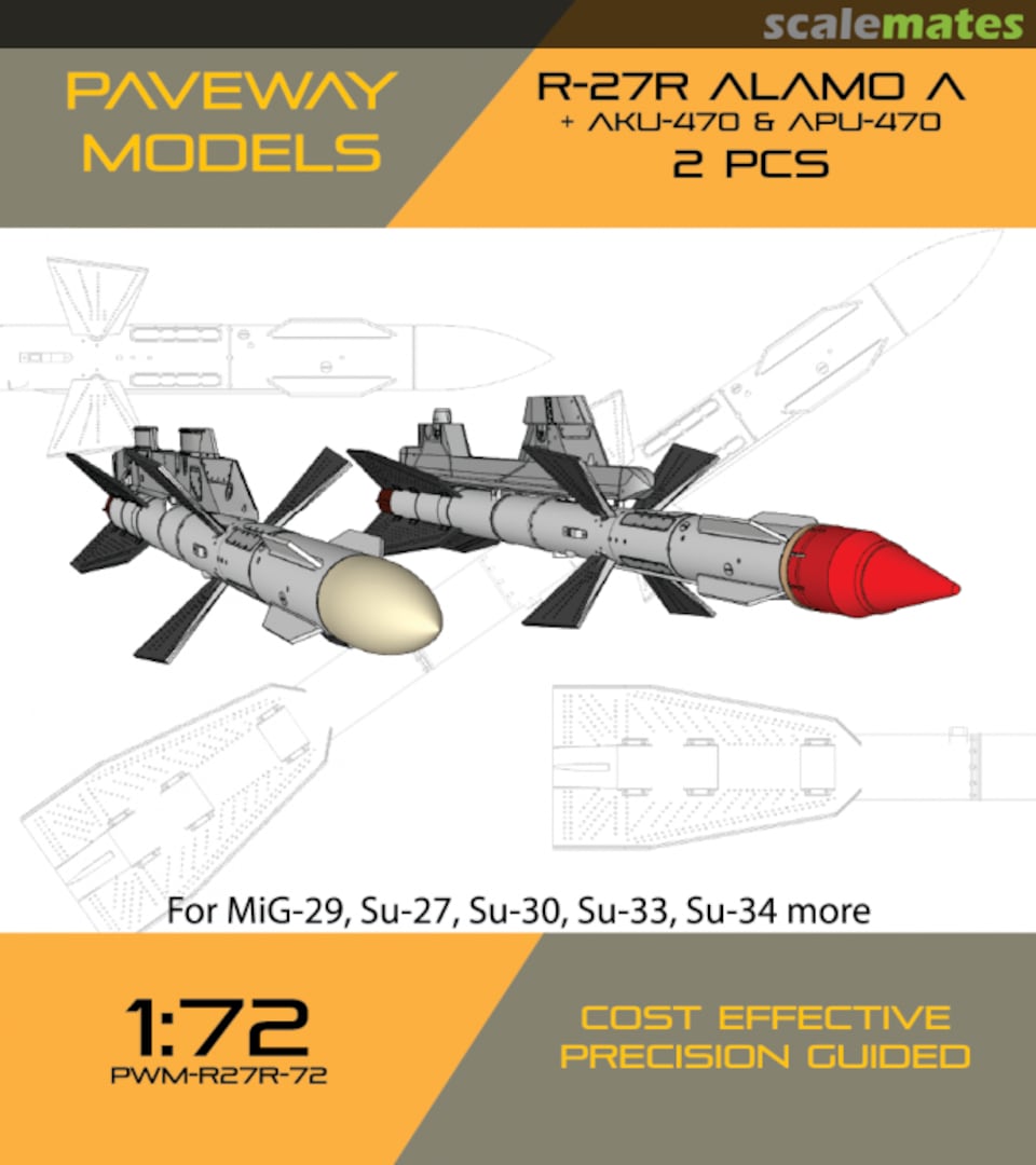 Boxart R-27R ALAMO A + AKU-470 & APU-470 PWM-R27R-72 Paveway Models