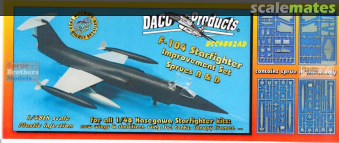 Boxart F-104 Starfighter Improvement Set Sprues A & D DCC4802AD Daco Products