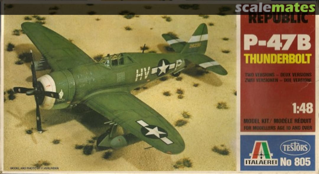 Boxart Republic P-47B Thunderbolt 805 Italeri