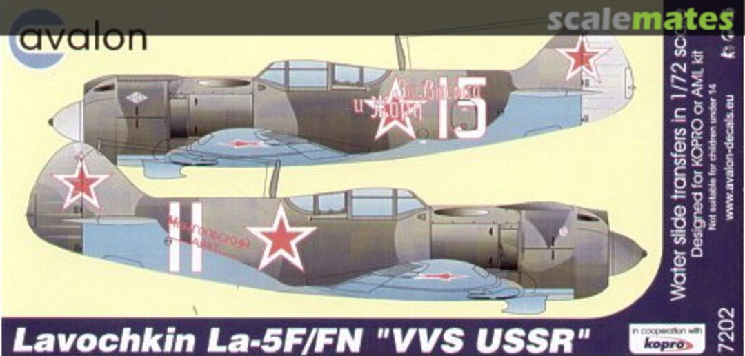 Boxart Lavochkin La-5F/FN "VVS USSR" 7202 Avalon Decals