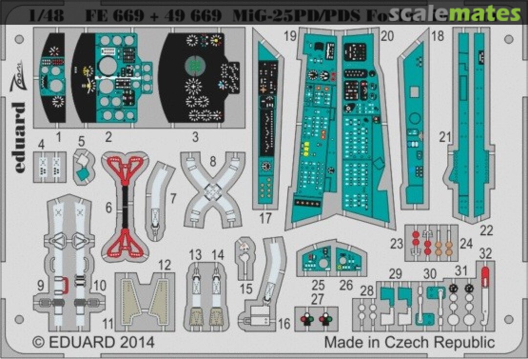 Boxart MiG-25PD/ PDS Foxbat interior S.A. 49669 Eduard