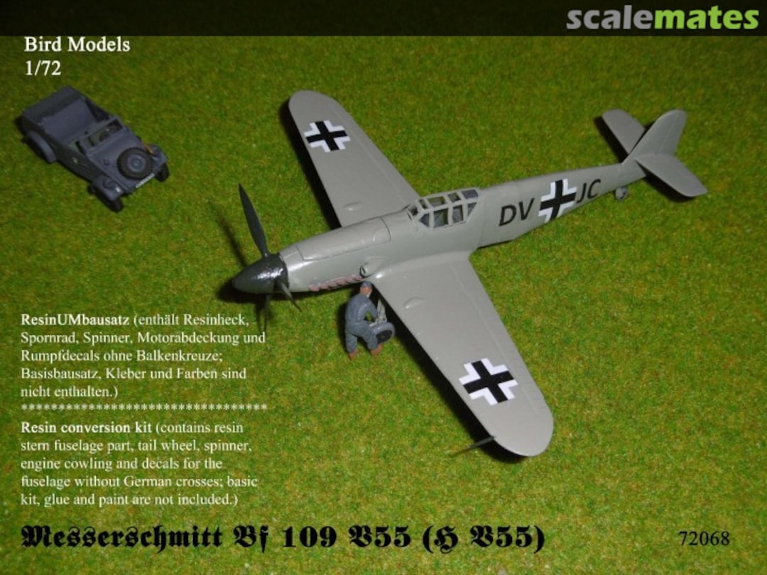 Boxart Messerschmitt Bf 109 V55 (H V55) 72068 Bird Models