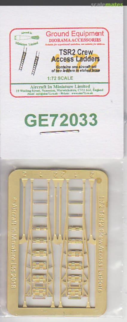 Boxart TSR2 Access Ladders GE72033 Aircraft In Miniature Ltd