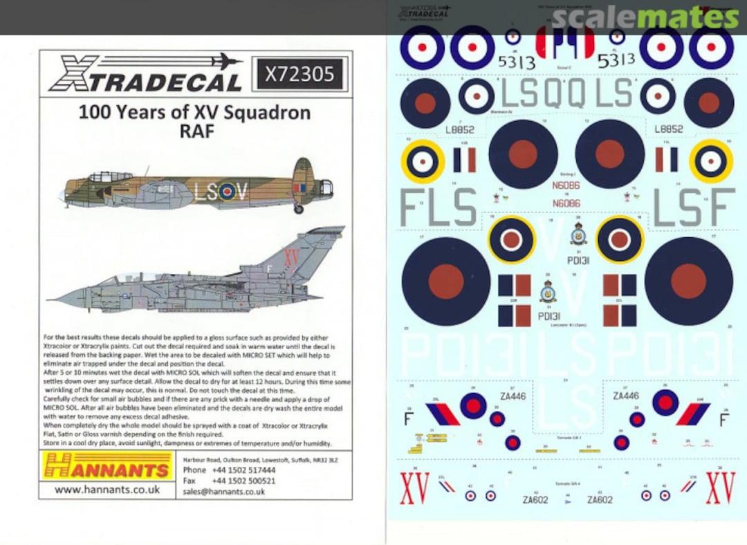 Boxart 100 Years of XV Squadron RAF X72305 Xtradecal