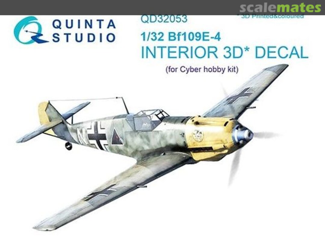 Boxart Bf109E-4 interior 3D decals QD32053 Quinta Studio