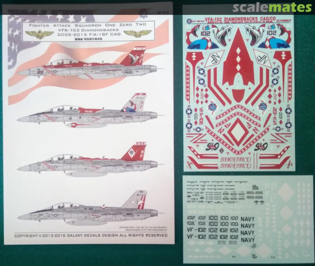 Boxart VFA-102 Diamondbacks G72003 Galaxy Model