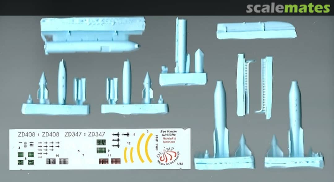 Boxart Harrier II GR7/9 update set - Herrick's Harriers 48-22 Authentic Decals