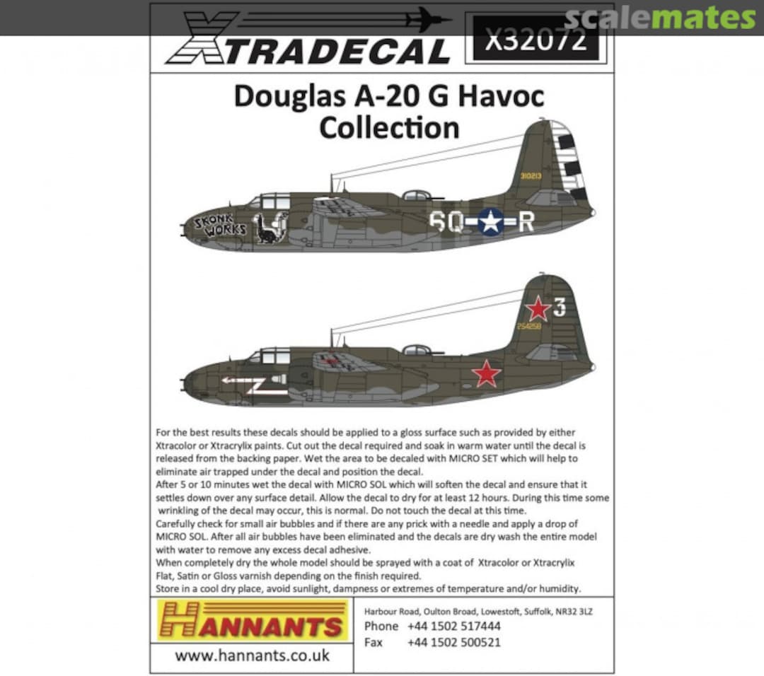 Boxart Douglas A-20G Havoc Collection X32072 Xtradecal