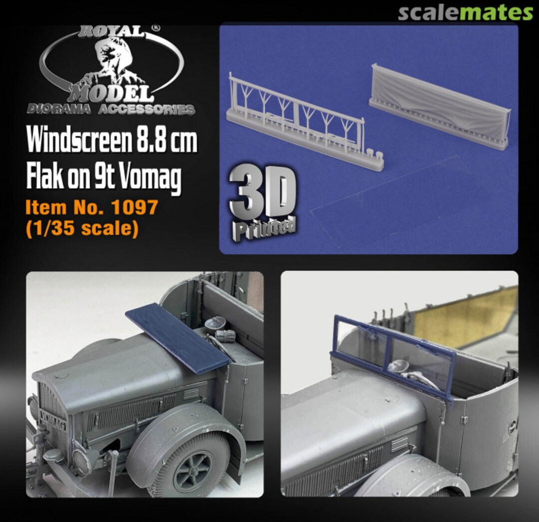 Boxart Windscreen 8,8cm Flak on 9t Vomag 1097 Royal Model