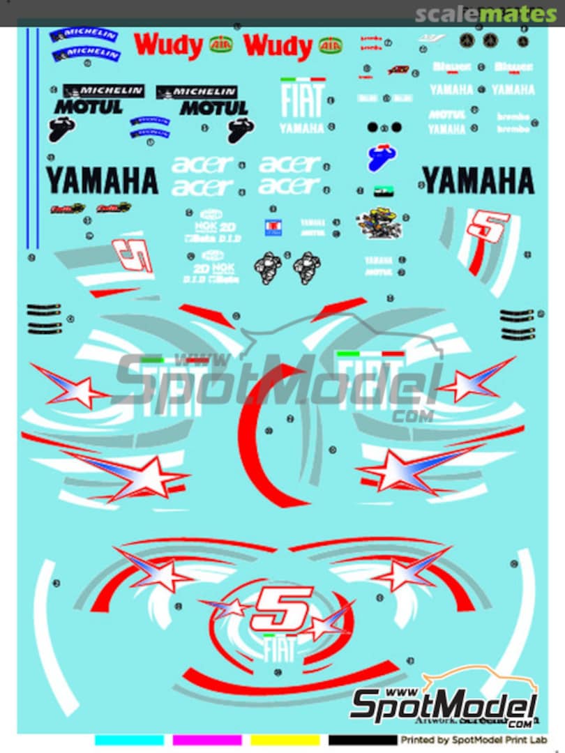 Boxart Yamaha YZR-M1 sponsored by Motul #5 PLB2-889600 Print Lab Decals