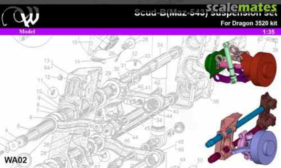 Boxart Scud-B(Maz-543) suspension set WA02 W-Model