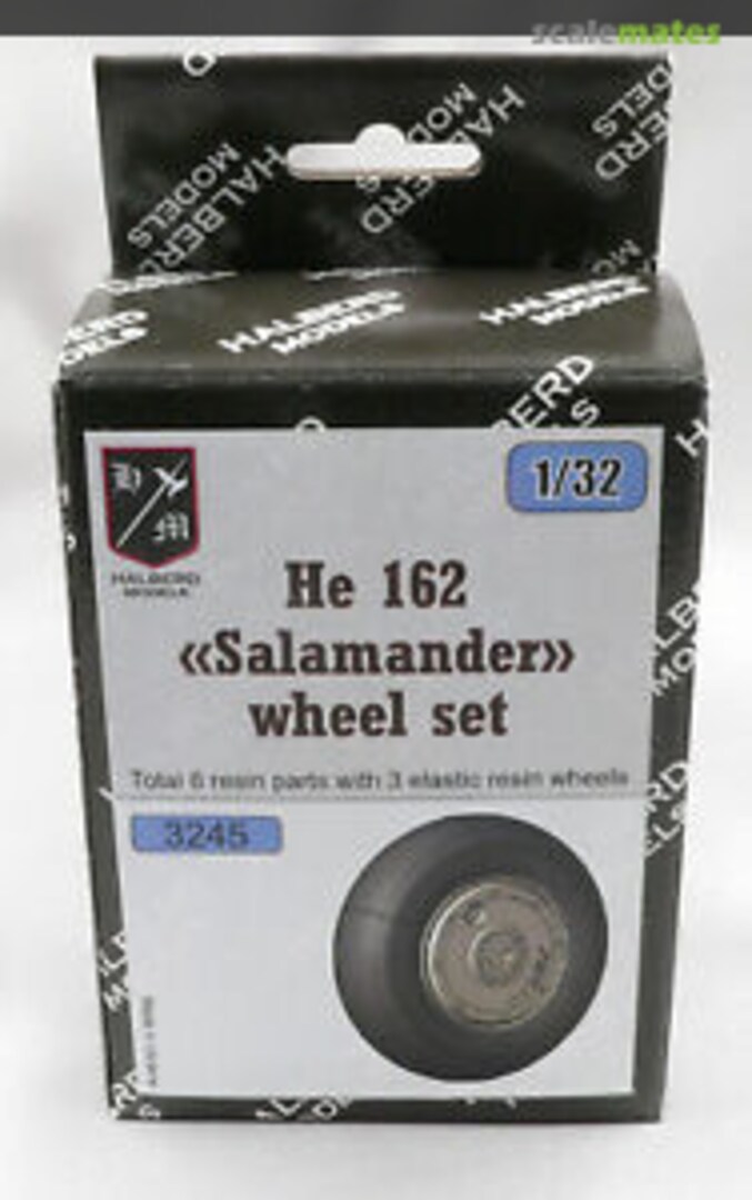 Boxart He 162 "Salamander" wheel set 1/32 for Revell kit 3245 Halberd Models