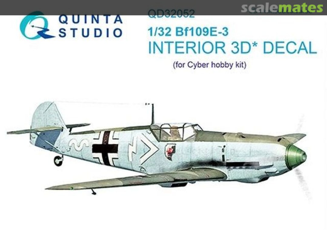 Boxart Bf109E-3 interior 3D decals QD32052 Quinta Studio