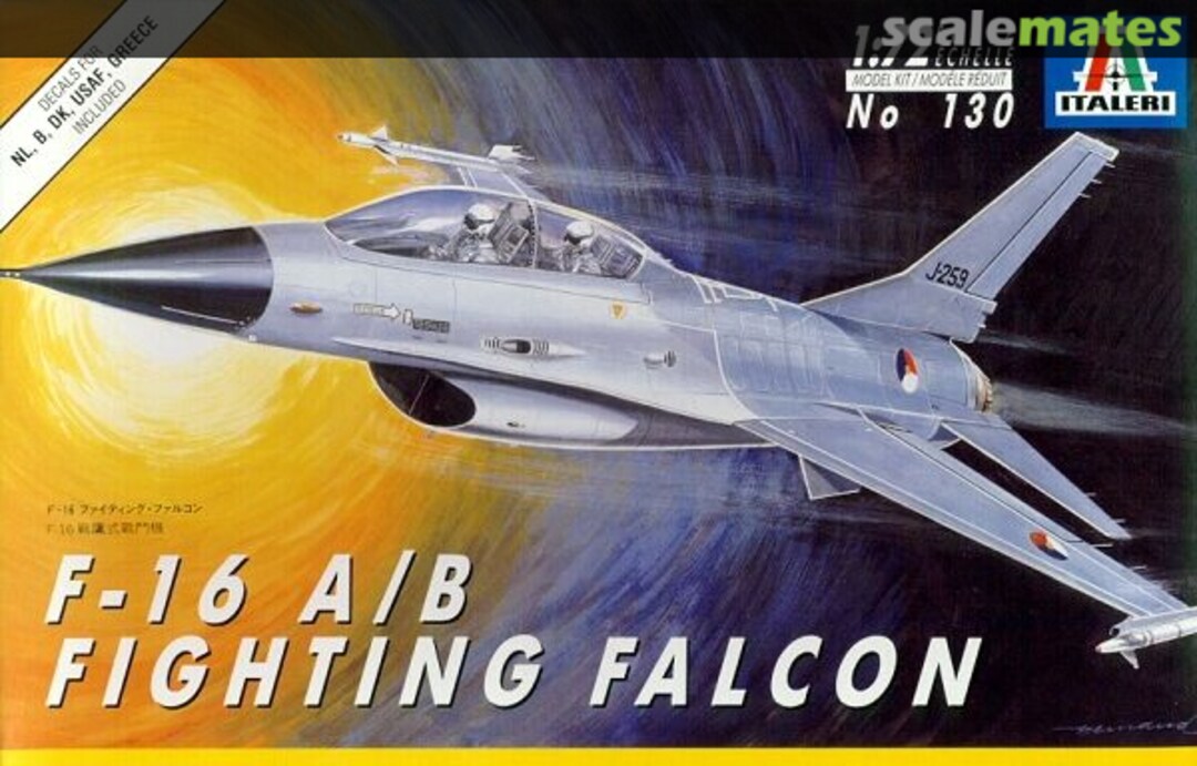 Boxart F-16 A/B Fighting Falcon 130 Italeri