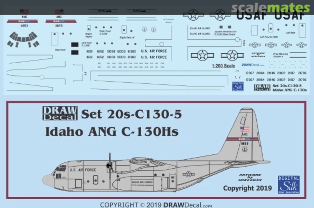 Boxart Idaho Air National Guard C-130s 20-C130-5 Draw Decal