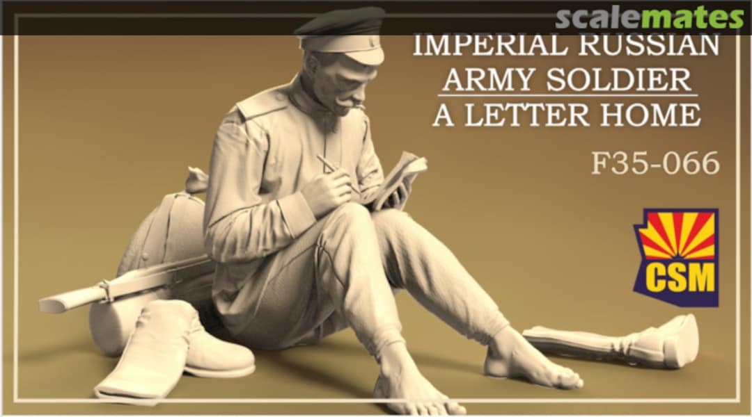 Boxart Imperial Russian Army Soldier a letter home F35-066 Copper State Models