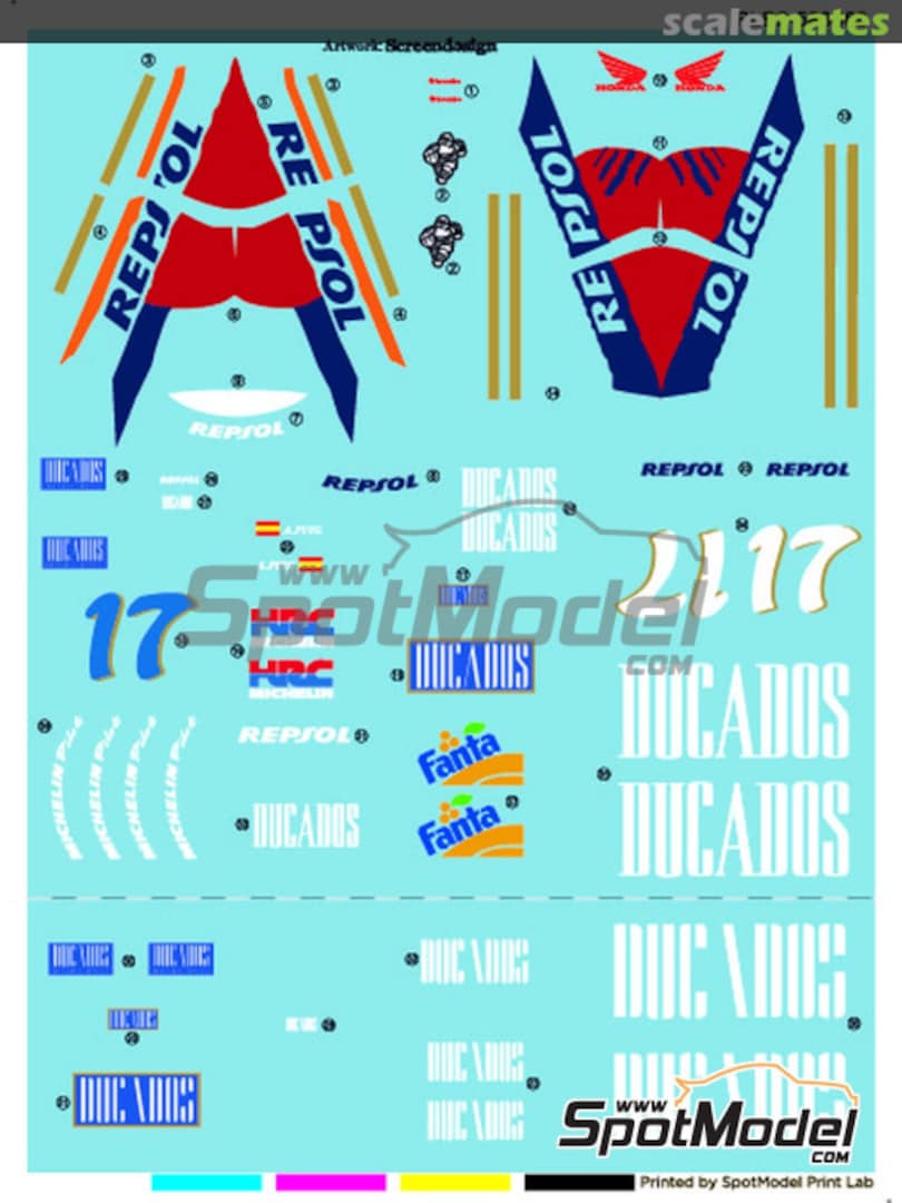 Boxart Honda NSR500 Ducados Honda Pons Team sponsored by Ducados #17 PLB2-588068 Print Lab Decals