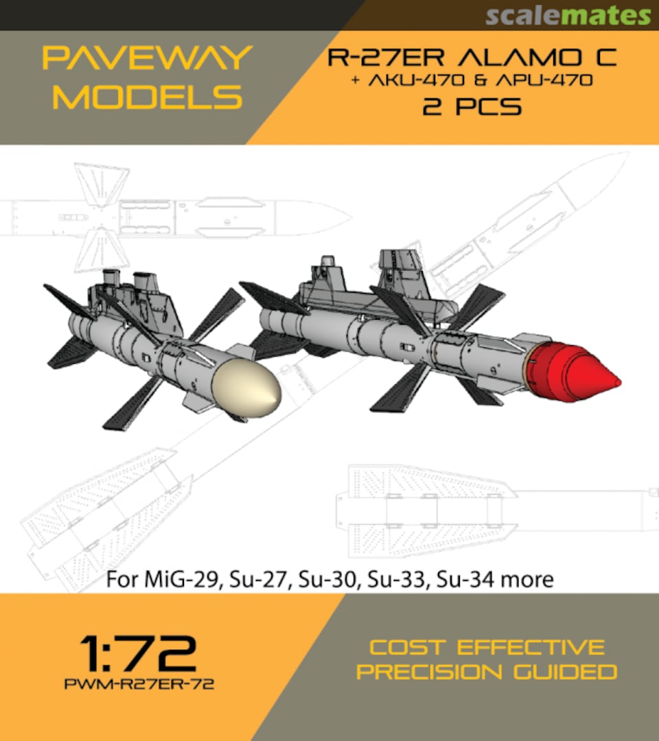 Boxart R-27ER ALAMO C + AKU-470 & APU-470 PWM-R27ER-72 Paveway Models