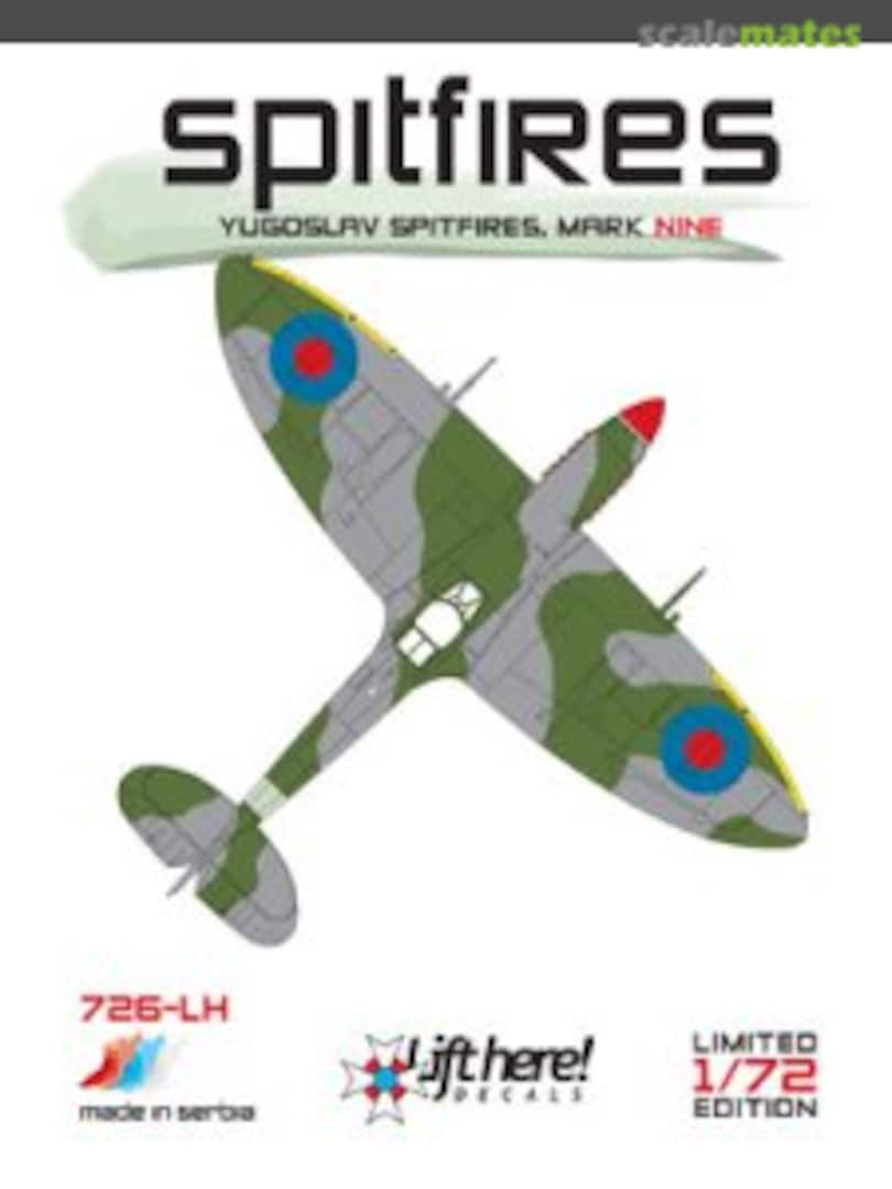 Boxart Spitfires 726-LH Lift Here Decals