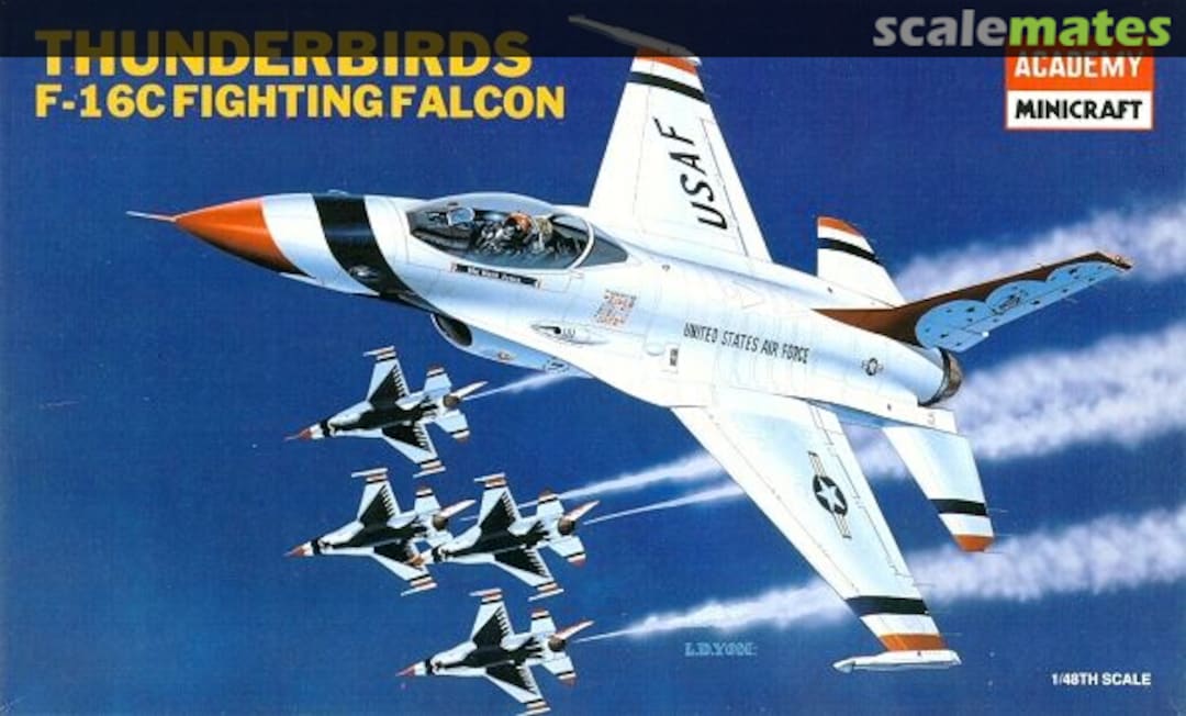 Boxart Thunderbirds F-16C Fighting Falcon 01695 Academy/Minicraft