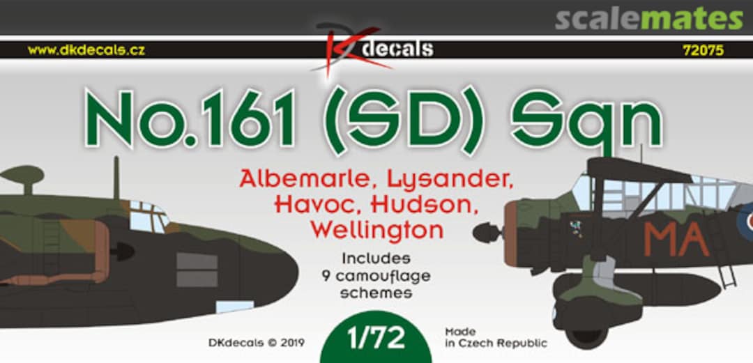 Boxart No.161 (SD) Sqn 72075 DK Decals