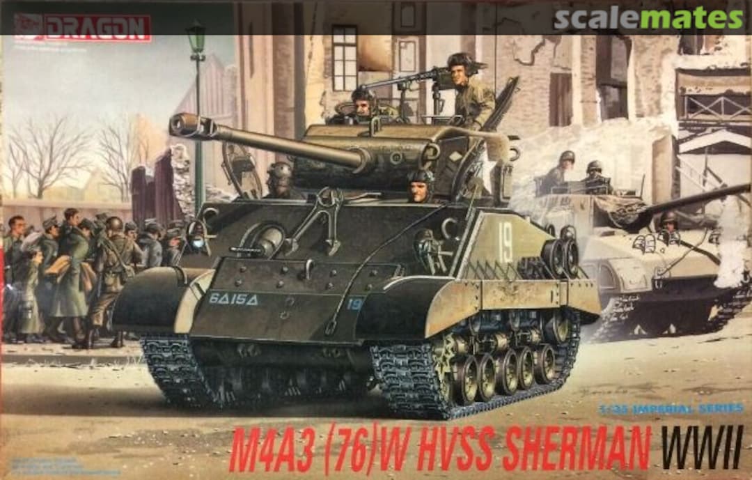 Boxart M4A3 (76)W HVSS Sherman 9010 Dragon