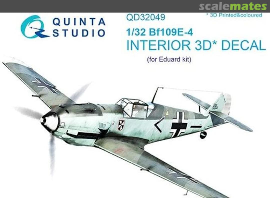 Boxart Bf109E-4 interior 3D decals QD32049 Quinta Studio