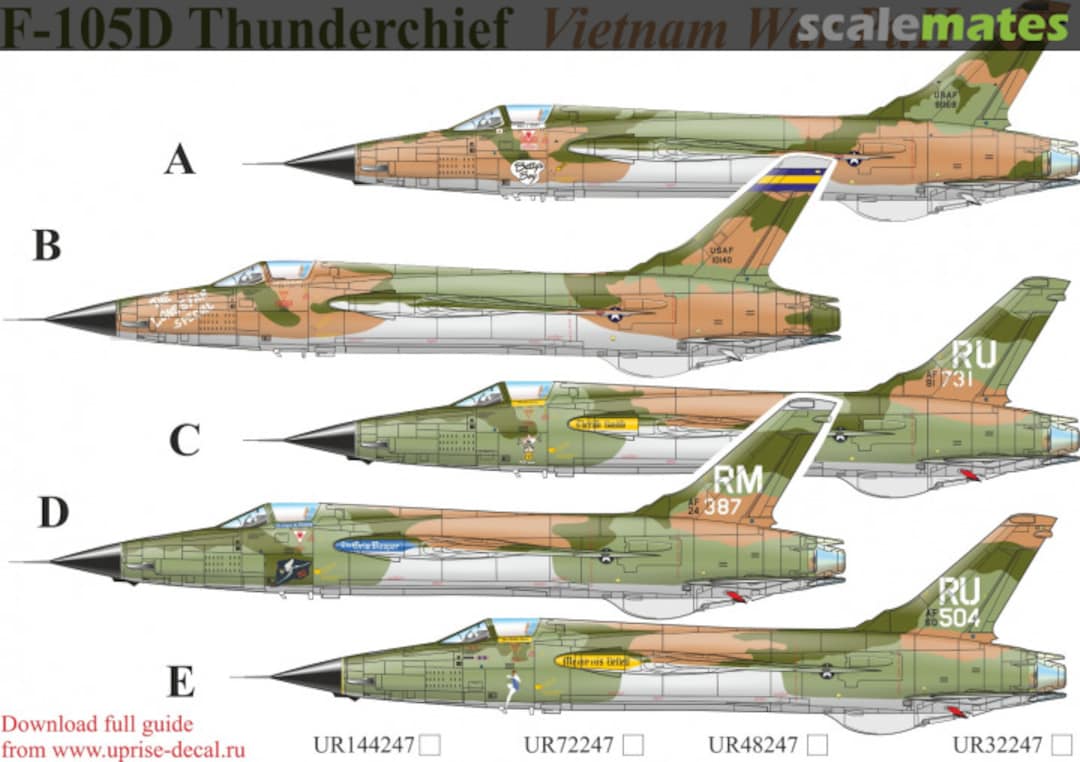 Boxart F-105D Thunderchief UR48247 UpRise Decal Serbia