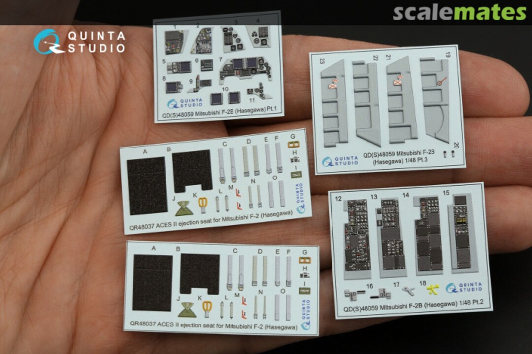 Contents Mitsubishi F-2B interior 3D decals QD48059 Quinta Studio