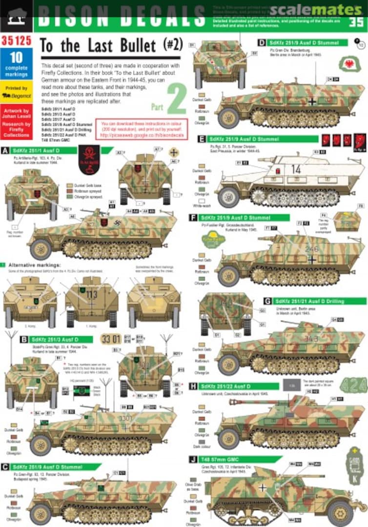 Boxart To the Last Bullet (#2) 35125 Bison Decals