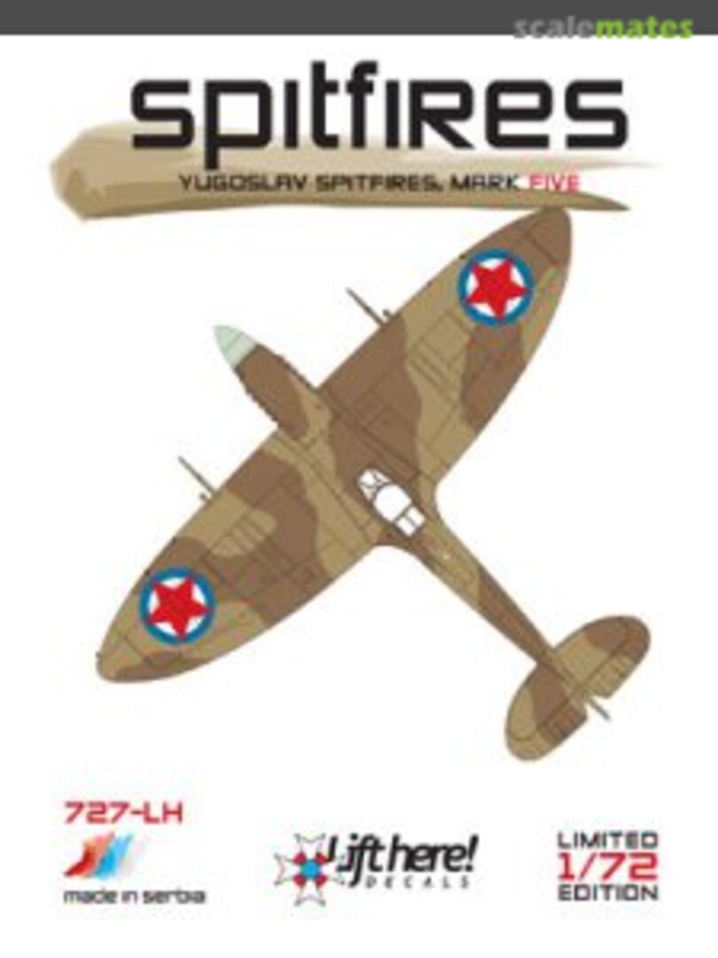 Boxart Spitfires V 727-LH Lift Here Decals