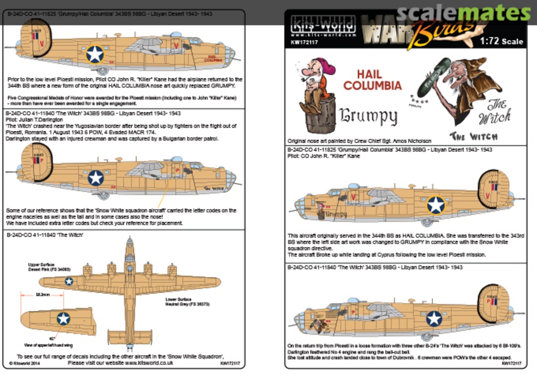 Boxart B-24D Liberator KW172117 Kits-World