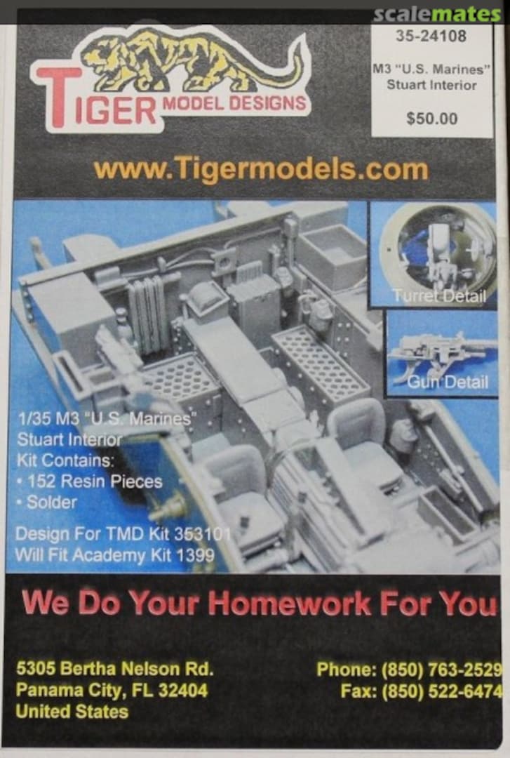 Boxart M3 Stuart Interior Set 3524108 Tiger Model Designs