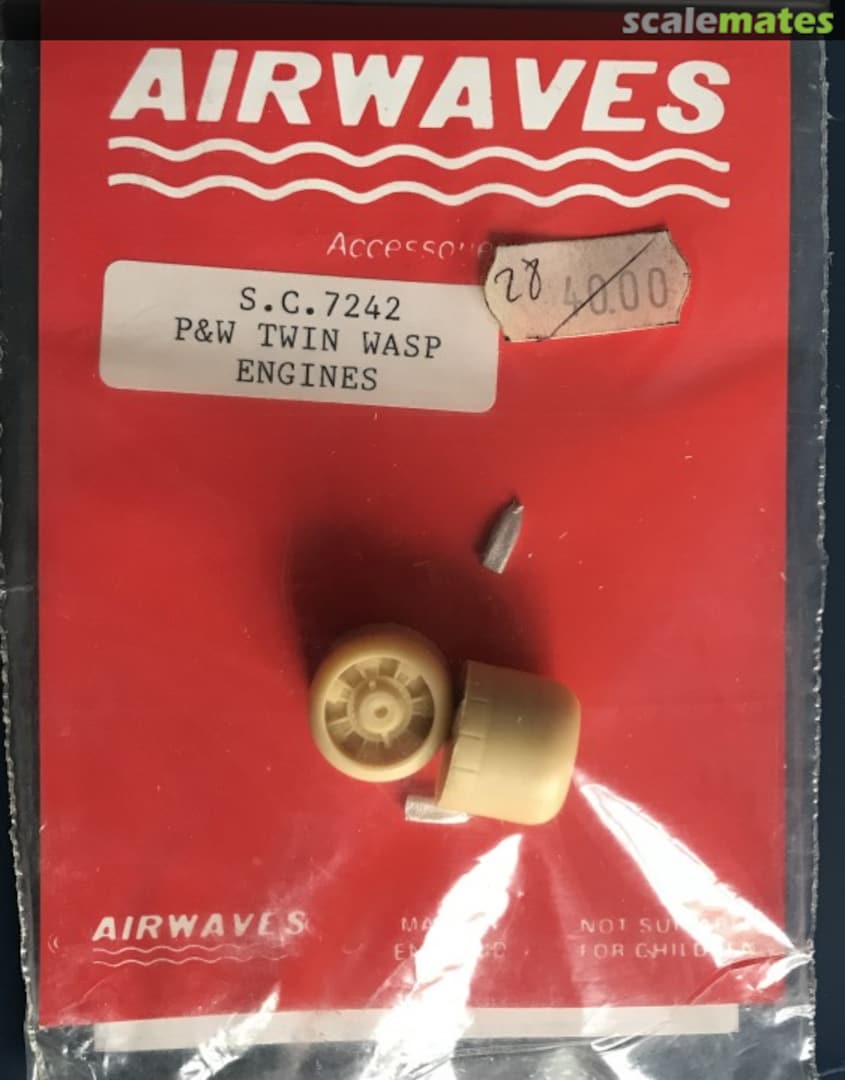 Boxart P&W Twin Wasp engines (x 2) SC7242 Airwaves