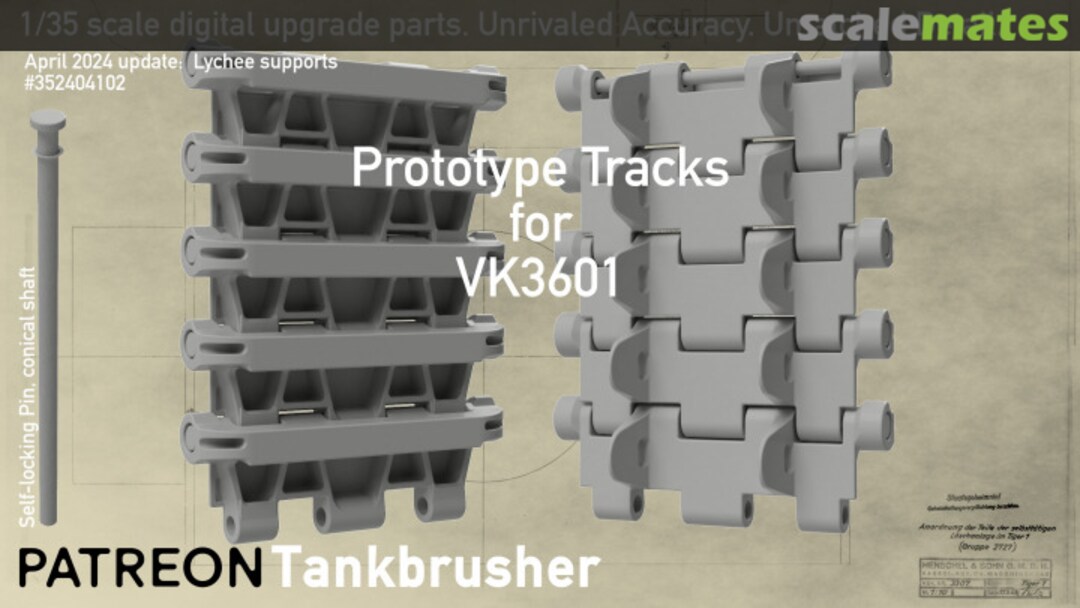 Boxart VK36.01 - Prototype Track 352404102 Tankbrusher Scale Modeling