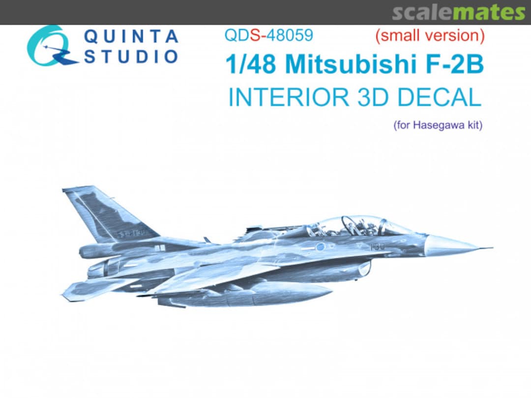 Boxart Mitsubishi F-2B interior 3D decals (small version) QDS-48059 Quinta Studio