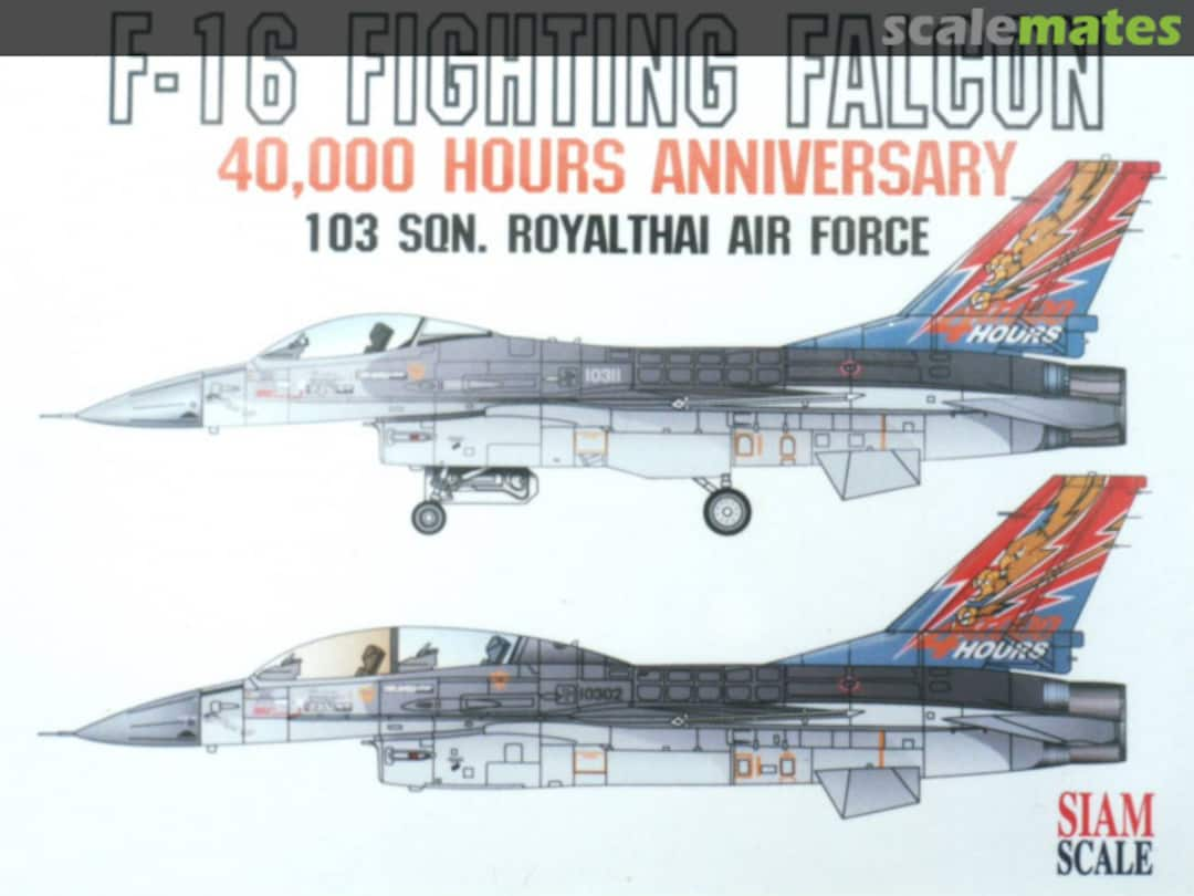 Boxart F-16A/B Fighting Falcon 72010 Siam Scale