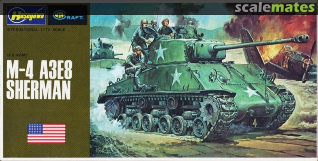 Boxart M-4 A3E8 Sherman 715 Minicraft Hasegawa