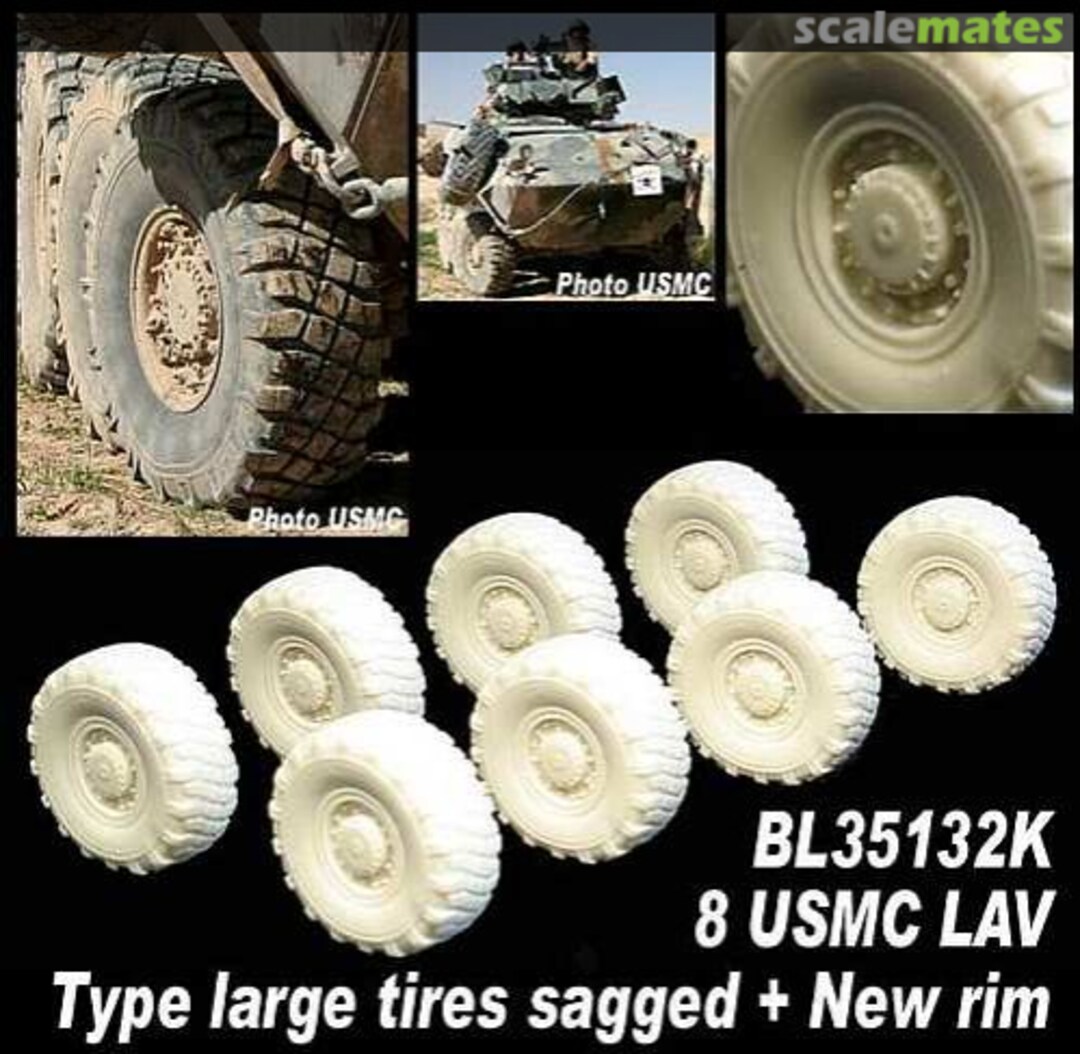 Boxart 8 USMC LARGE TIRES Sagged + NEW RIM BL35132K Blast Models