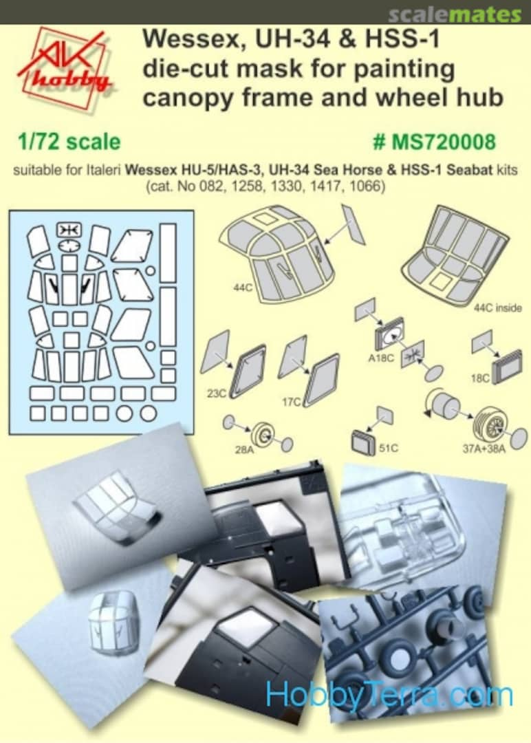 Boxart Wessex HU-5/HAS-3, UH-34 Sea Horse & HSS-1 Seabat MS720008 AK Hobby