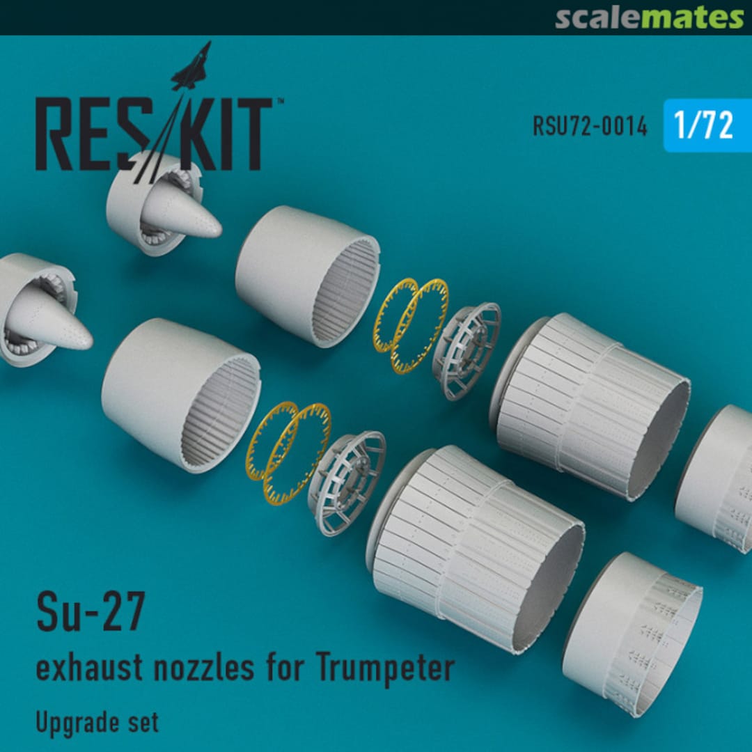 Boxart Su-27 exhaust nozzles RSU72-0014 ResKit