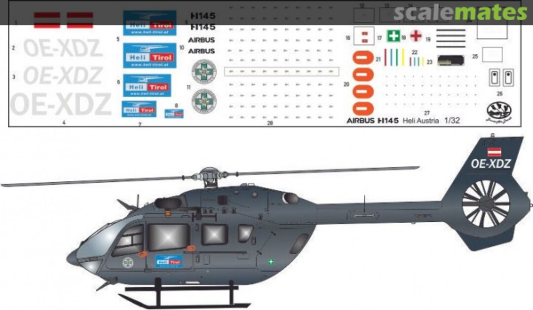 Boxart Airbus Helicopter H145 HZ 72406 Brent-Air-Decals