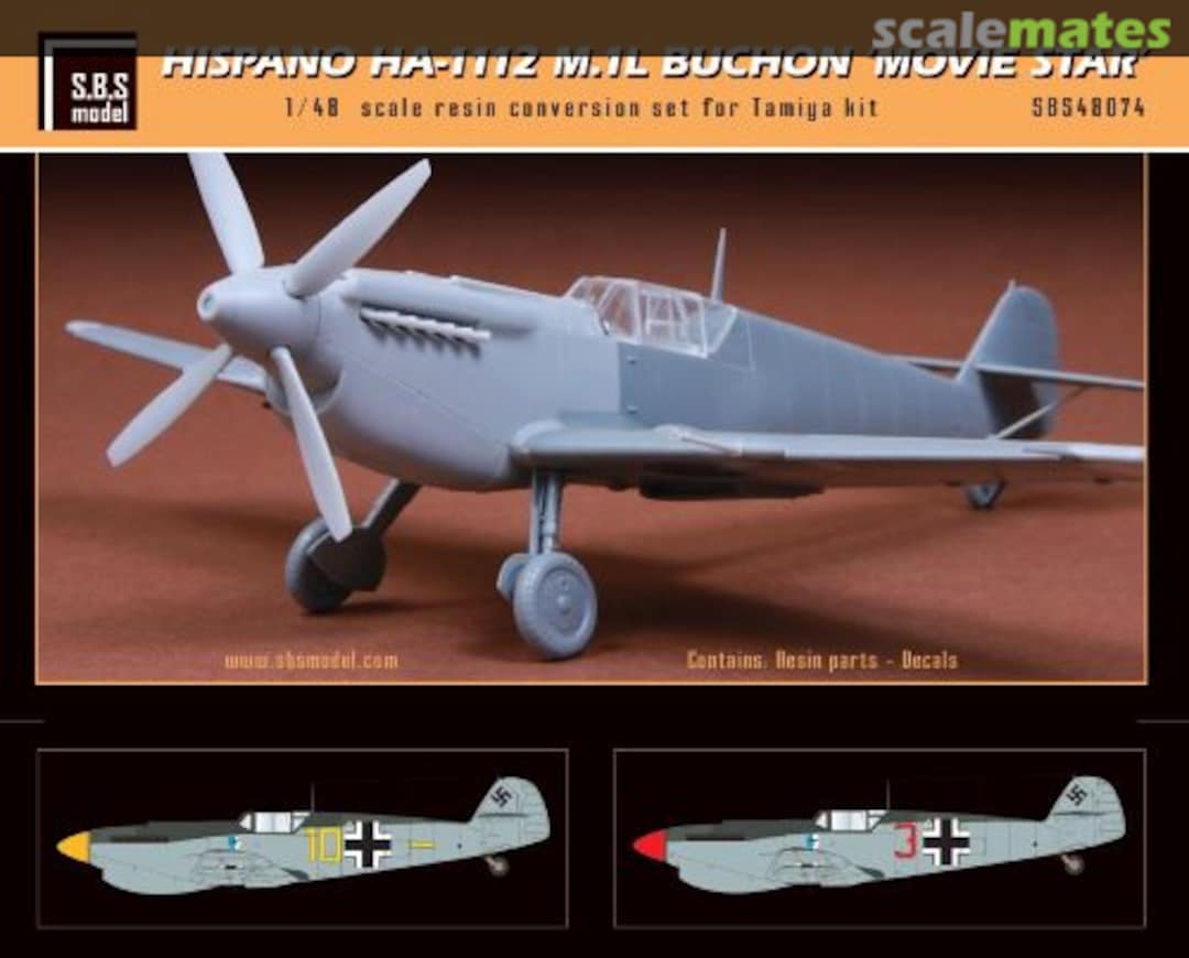 Boxart Hispano Ha-1112 M.1L Buchon 'Movie Star' SBS48074 SBS Model