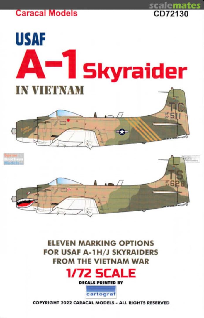 Boxart USAF A-1 Skyraiders in Vietnam CD72130 Caracal Models