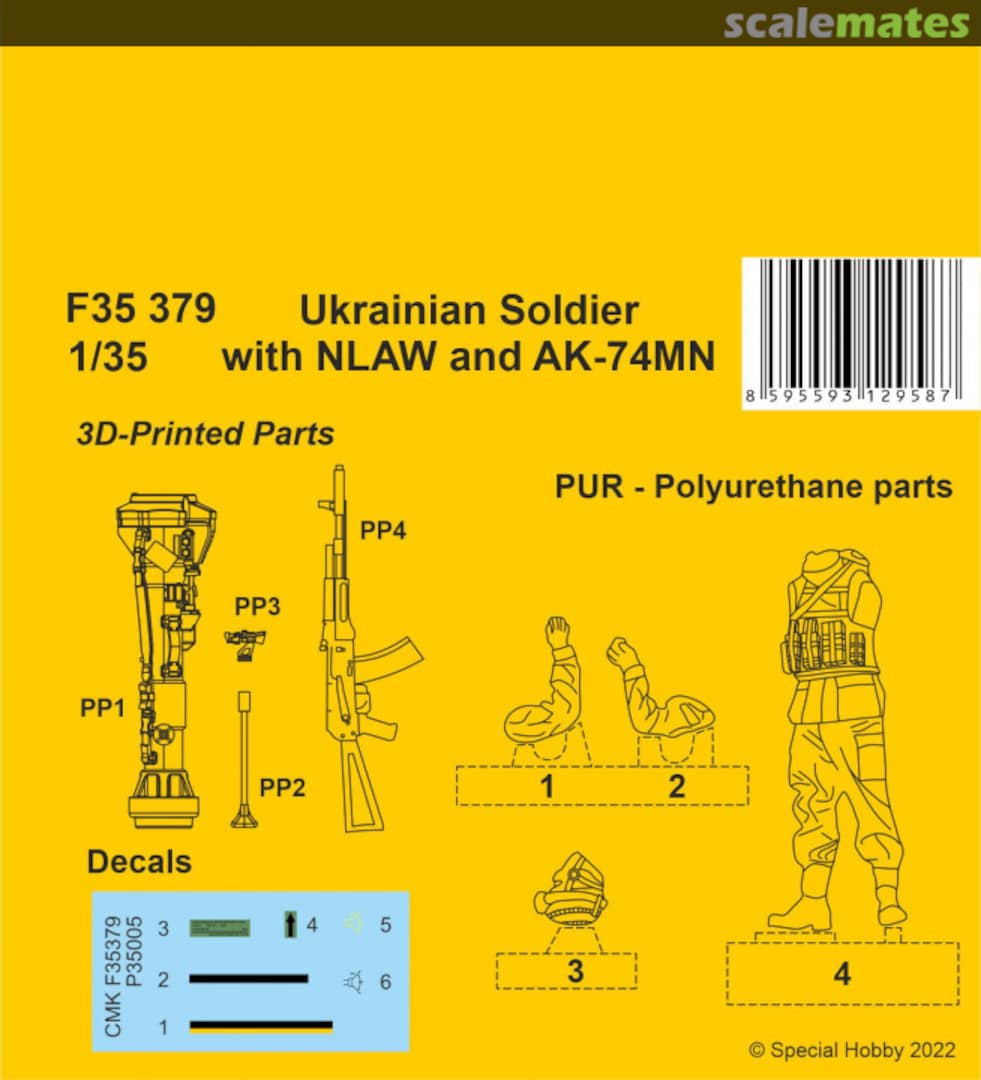 Boxart Ukrainian Soldier with NLAW and AK-74MN F35379 CMK