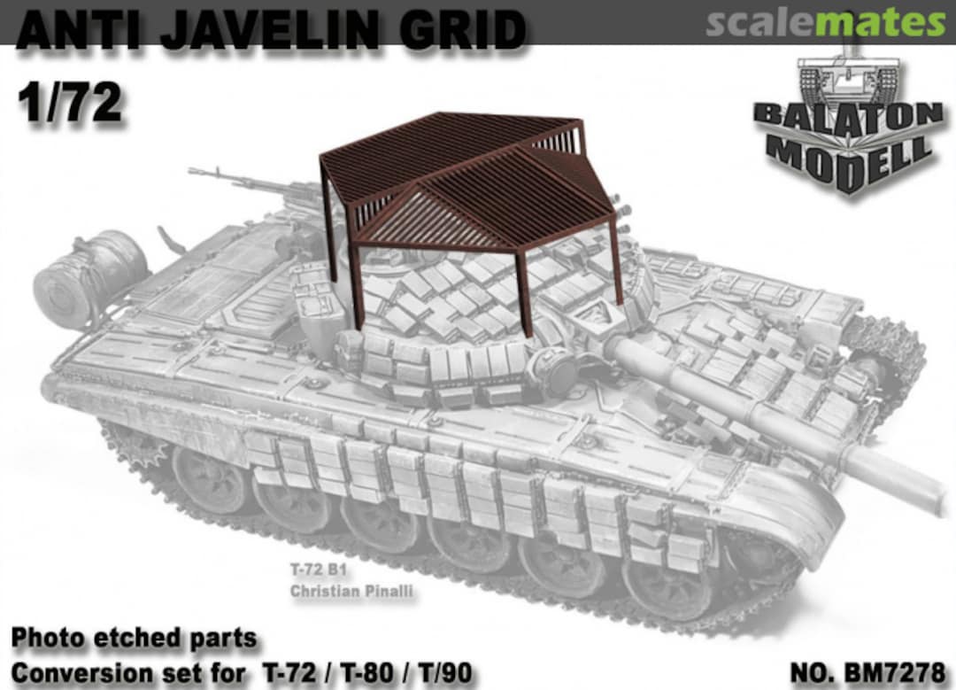 Boxart Anti-Javelin grid for T-72/T-80/T-90 kits BM7278 Balaton Modell