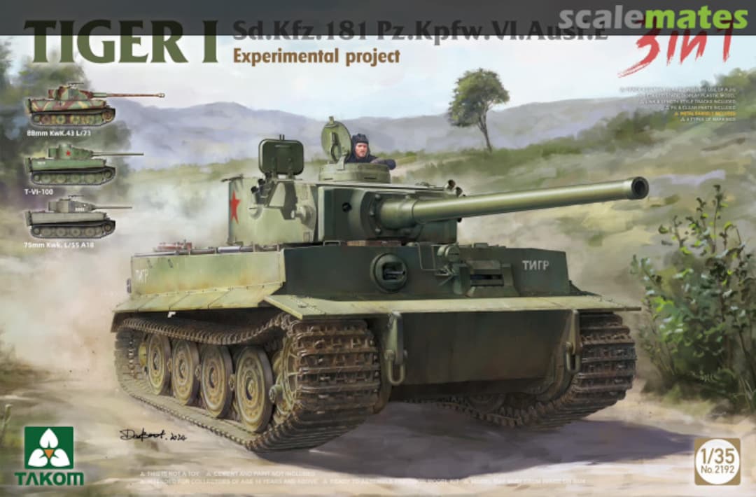 Boxart Sd.Kfz.181 Pz.Kfw.VI.Ausf.E Tiger I 2192 Takom