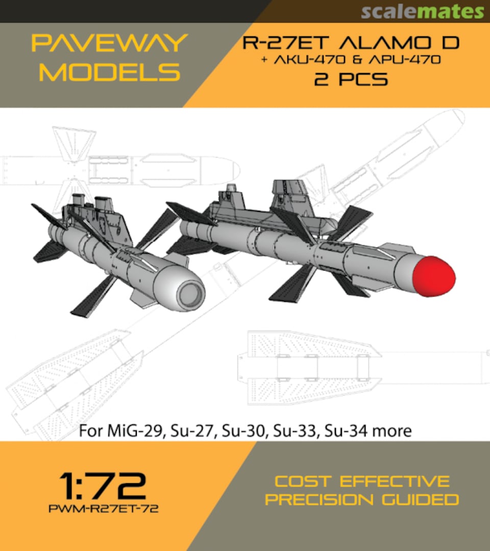 Boxart R-27ET ALAMO D + AKU-470 & APU-470 PWM-R27ET-72 Paveway Models